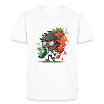 Tomate Tunes - T-shirt Premium bio Homme - blanc - Devant - Nico (187cm)