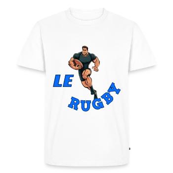 Ma vie c'est le rugby - rugby direct cadeau - T-shirt Premium bio Homme - blanc - Devant - Nico (187cm)