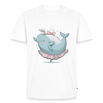 Valse de baleine - T-shirt Premium bio Homme - blanc - Devant - Nico (187cm)