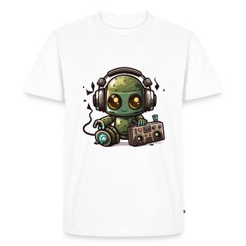 Beats et Bots - T-shirt Premium bio Homme - blanc - Devant - Nico (187cm)