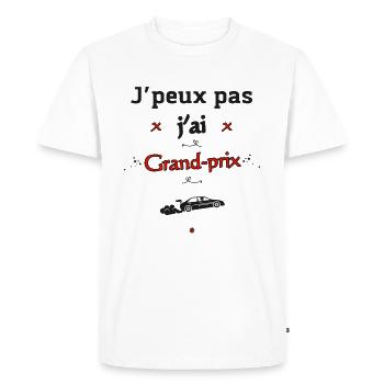 J'peux pas j'ai Grand-prix - T-shirt Premium bio Homme - blanc - Devant - Nico (187cm)