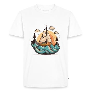 The Nautical Adventurer - Men's Premium Organic T-Shirt - white - Front - Nico (187cm)