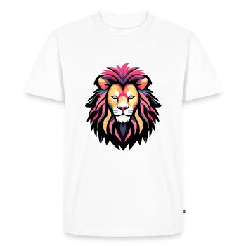 Dessin de Lion - T-shirt Premium bio Homme - blanc - Devant - Nico (187cm)
