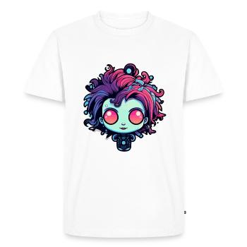 Illustration de zombie mignon - T-shirt Premium bio Homme - blanc - Devant - Nico (187cm)