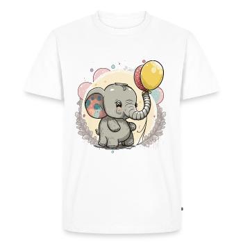 Bébé éléphant amour - T-shirt Premium bio Homme - blanc - Devant - Nico (187cm)