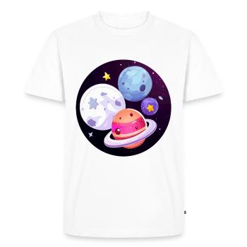 Cosmic Adventure - Men's Premium Organic T-Shirt - white - Front - Nico (187cm)