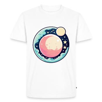 Moon Landscape Illustration - Men's Premium Organic T-Shirt - white - Front - Nico (187cm)