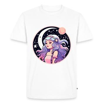 Moon Landscape Illustration - Men's Premium Organic T-Shirt - white - Front - Nico (187cm)