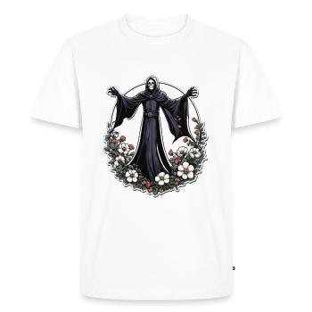 Illustration de fleurs de la Faucheuse - T-shirt Premium bio Homme - blanc - Devant - Nico (187cm)