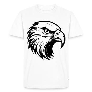 Eagle Head - Men's Premium Organic T-Shirt - white - Front - Nico (187cm)