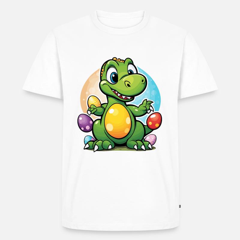Dinosaur Easter Eggs Easter - Men's Premium Organic T-Shirt - white