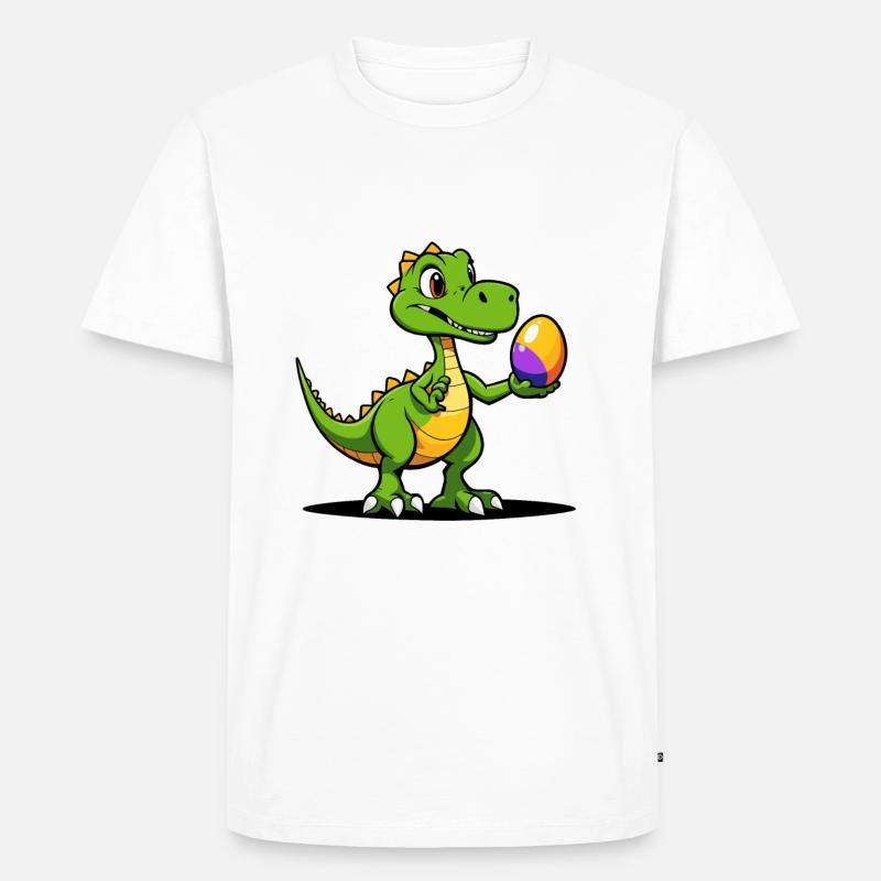 Dinosaur Easter Eggs Easter - Men's Premium Organic T-Shirt - white