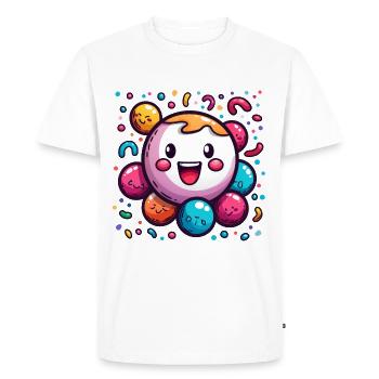 Joie de carnaval avec des confettis - T-shirt Premium bio Homme - blanc - Devant - Nico (187cm)
