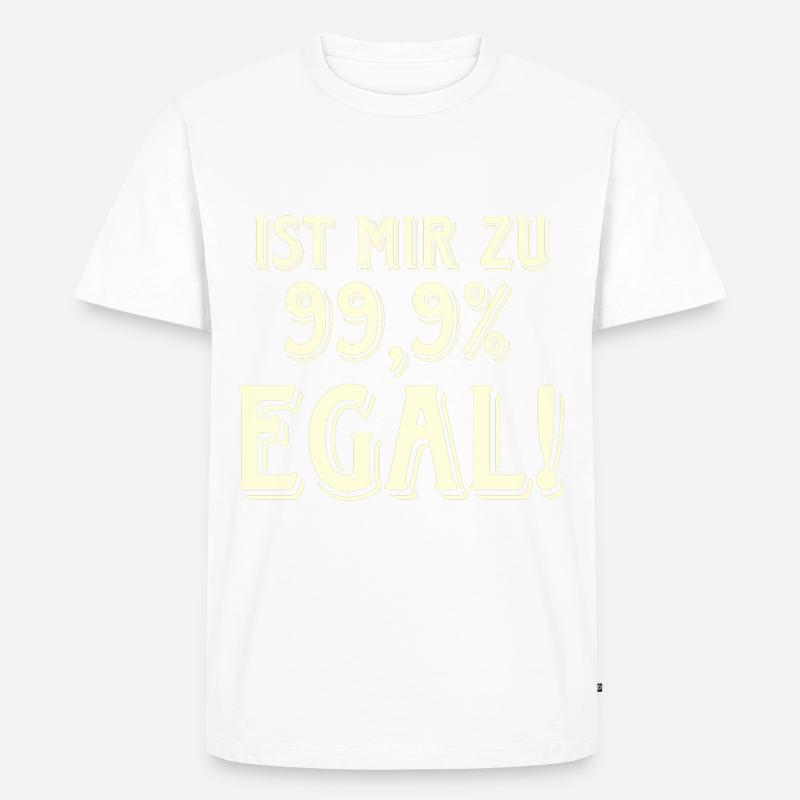 ist mir egal - Männer Premium Bio T-Shirt - Weiß