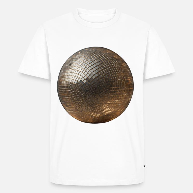 Disko Kugel - Männer Premium Bio T-Shirt - Weiß
