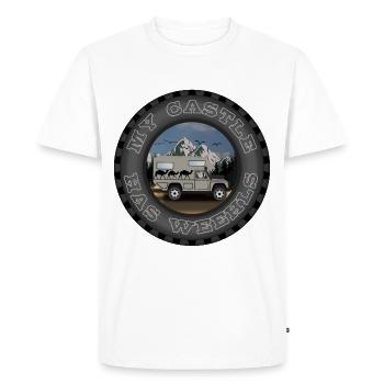 MON CHÂTEAU A DES WEEHLS - T-shirt Premium bio Homme - blanc - Devant - Nico (187cm)