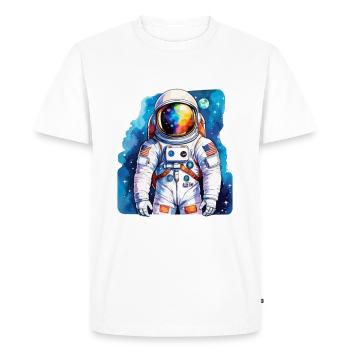 Aquarelle d’astronaute Aquarelle - T-shirt Premium bio Homme - blanc - Devant - Nico (187cm)