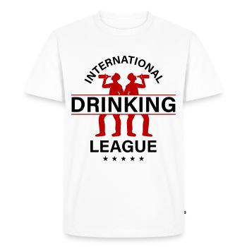 International Drinking Saying - Men's Premium Organic T-Shirt - white - Front - Nico (187cm)