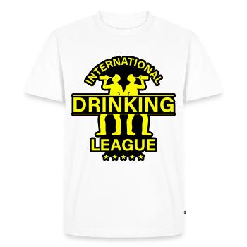 International Drinking Saying - Men's Premium Organic T-Shirt - white - Front - Nico (187cm)