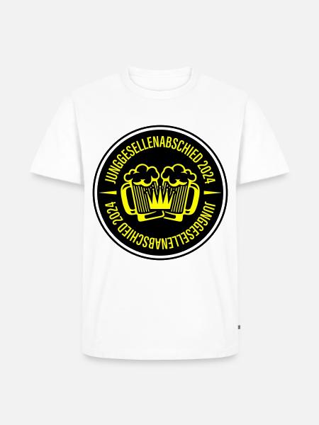 Junggesellenabschied 2024 Bier - Männer Premium Bio T-Shirt - Weiß