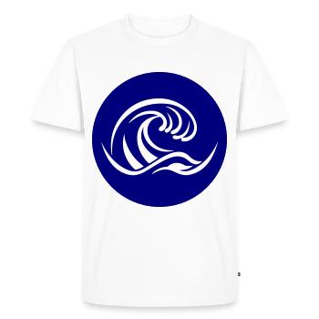 Wave Sea Symbol Water - Men's Premium Organic T-Shirt - white - Front - Nico (187cm)