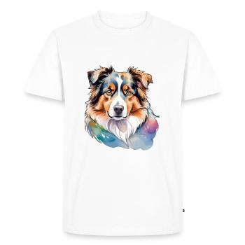 Berger Australien Aquarelles - T-shirt Premium bio Homme - blanc - Devant - Nico (187cm)