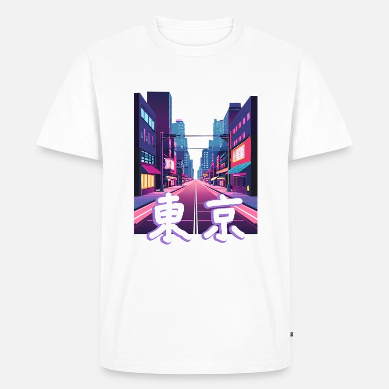 Tokyo Scenic Path - Männer Premium Bio T-Shirt - Weiß