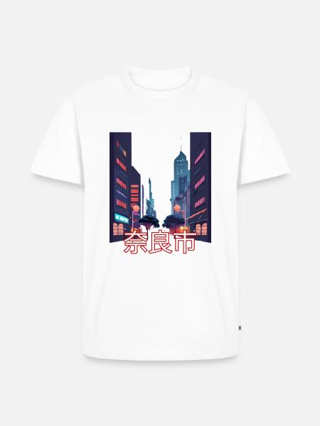 Nara Urban Glow - Männer Premium Bio T-Shirt - Weiß