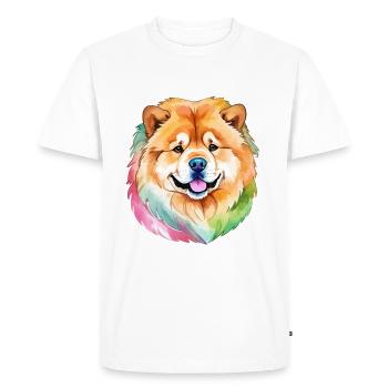 Chow Chow Watercolors - Men's Premium Organic T-Shirt - white - Front - Nico (187cm)