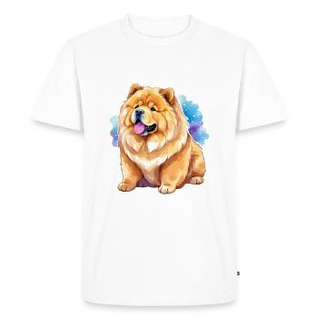 Chow Chow Watercolors - Men's Premium Organic T-Shirt - white - Front - Nico (187cm)