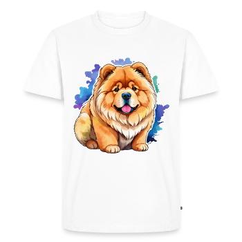 Chow Chow Watercolors - Men's Premium Organic T-Shirt - white - Front - Nico (187cm)