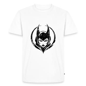 Pédagogue le jour Super-héroïne la nuit - T-shirt Premium bio Homme - blanc - Devant - Nico (187cm)