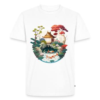 L’harmonie de la nature : un art numérique d’un - T-shirt Premium bio Homme - blanc - Devant - Nico (187cm)