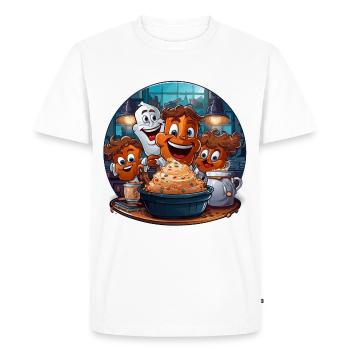 The Gingerbread Capers - Men's Premium Organic T-Shirt - white - Front - Nico (187cm)
