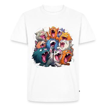 The Karaoke Crazies - Men's Premium Organic T-Shirt - white - Front - Nico (187cm)