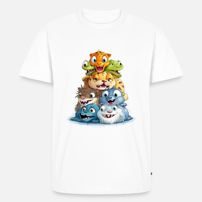 Les constructeurs de pyramides loufoques - T-shirt Premium bio Homme - blanc