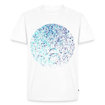 Sphères bleues - T-shirt Premium bio Homme - blanc - Devant - Nico (187cm)