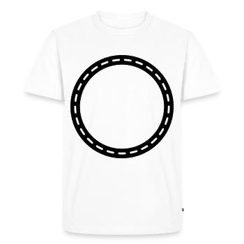 Circle Contour Empty - Men's Premium Organic T-Shirt - white - Front - Nico (187cm)