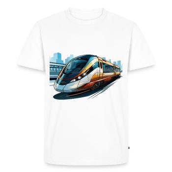 Révolution de vitesse - T-shirt Premium bio Homme - blanc - Devant - Nico (187cm)