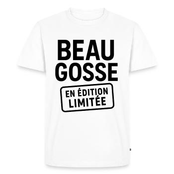 Handsome Limited Edition - Men's Premium Organic T-Shirt - white - Front - Nico (187cm)