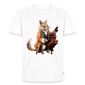 Le virtuose de l’écureuil musical - T-shirt Premium bio Homme - blanc - Devant - Nico (187cm)