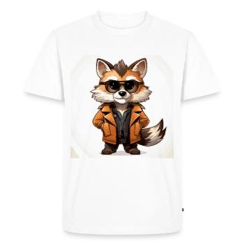 Le designer de raton laveur à la mode - T-shirt Premium bio Homme - blanc - Devant - Nico (187cm)