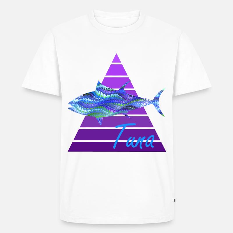 thunfisch e 103 - Männer Premium Bio T-Shirt - Weiß