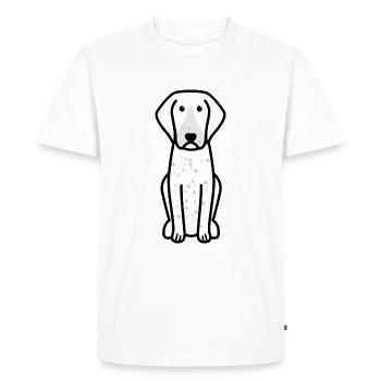 Bluetick Coonhound Dog Cartoon Kawaii Illustration - T-shirt Premium bio Homme - blanc - Devant - Nico (187cm)