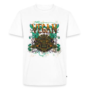 Un design végétalien « végétalien » beau et amusant - T-shirt Premium bio Homme - blanc - Devant - Nico (187cm)