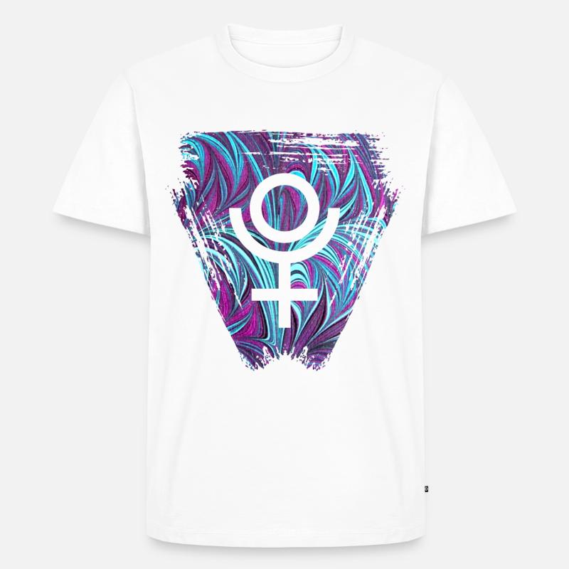 pluto e 74 - Männer Premium Bio T-Shirt - Weiß