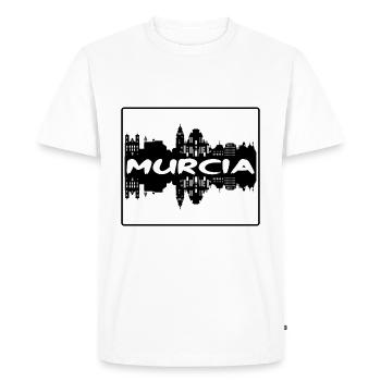 Murcia Spain Skyline Silhouette Travel Souvenir - Men's Premium Organic T-Shirt - white - Front - Nico (187cm)