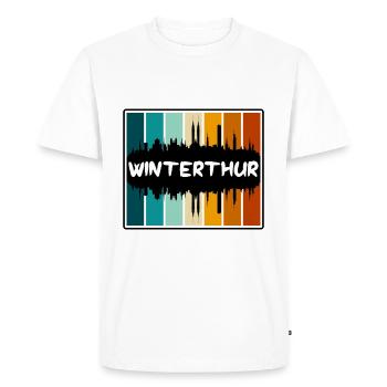 Winterthur Switzerland Skyline Silhouette Travel S - Men's Premium Organic T-Shirt - white - Front - Nico (187cm)