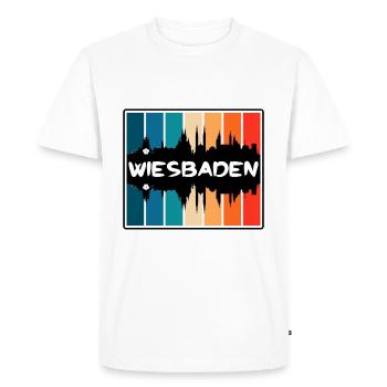 Wiesbaden Germany Skyline Silhouette Travel Souven - Men's Premium Organic T-Shirt - white - Front - Nico (187cm)