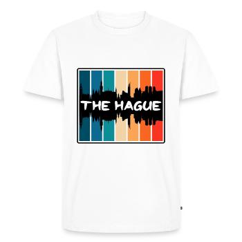 La Haye Pays-Bas Skyline Silhouette Voyage So - T-shirt Premium bio Homme - blanc - Devant - Nico (187cm)